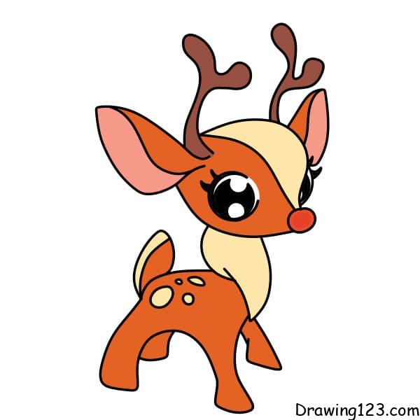 How-to-draw-reindeer-step-11-4 イラスト