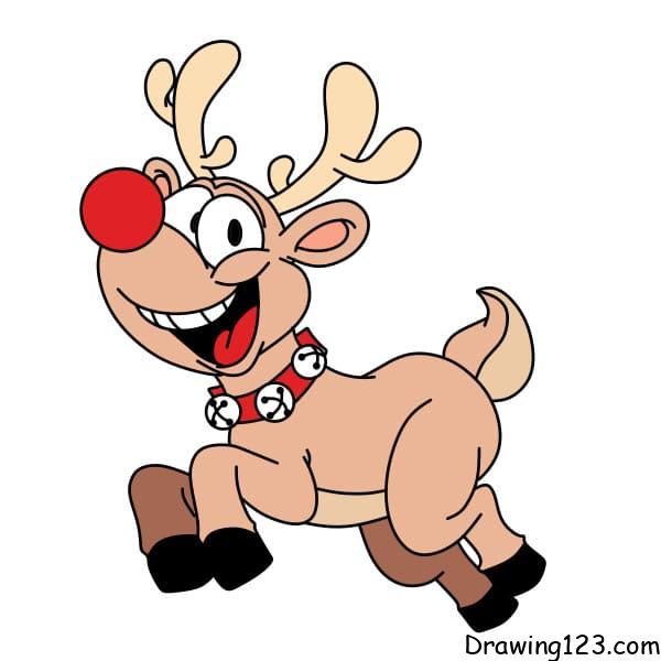 How-to-draw-reindeer-step-14 イラスト