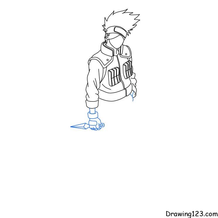 Easy anime drawing, How to draw kakashi Hatake step by step