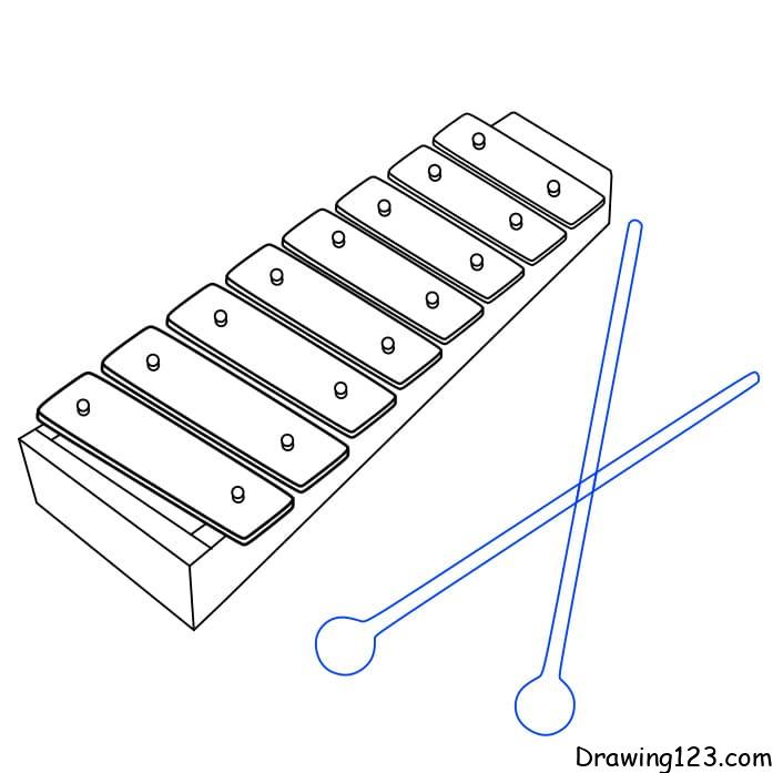 How to Draw a Xylophone - Step by Step Easy Drawing Guides - Drawing Howtos