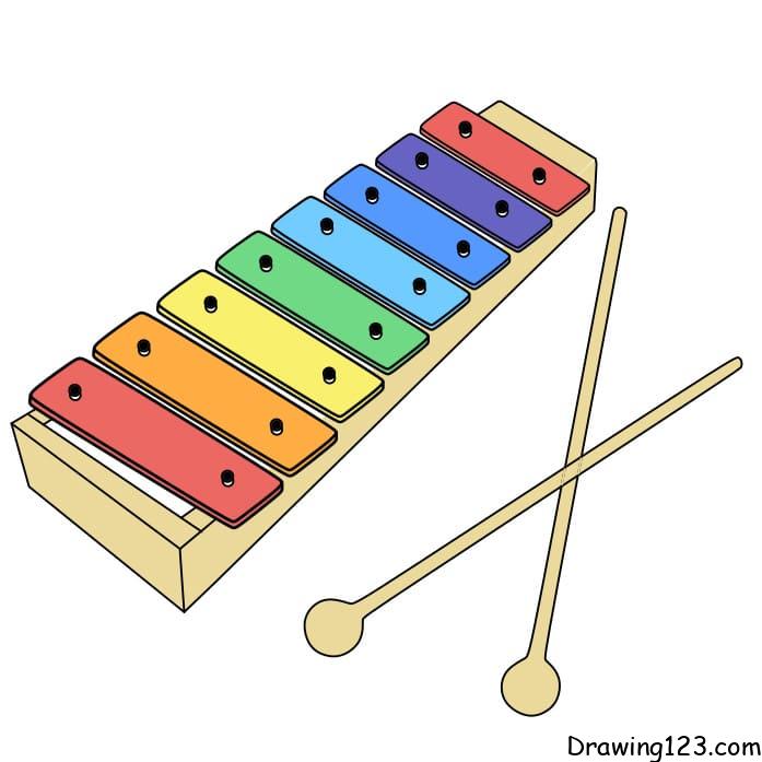 How-to-draw-Xylophone-step-6-1