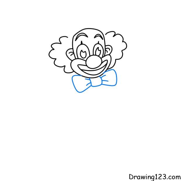 Scary clown face. Ink black and white drawing Stock Photo - Alamy