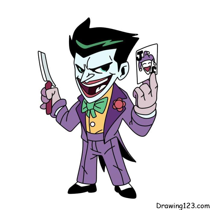 how to draw chibi joker