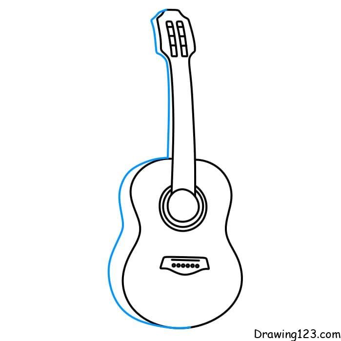 Electric Guitar hand drawn, easy all editable Stock Vector by ©vectorguru  67322125