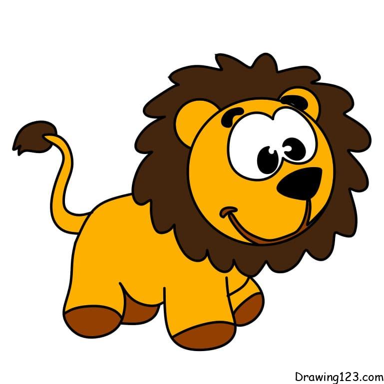 how-to-draw-lion-step-9-4 イラスト