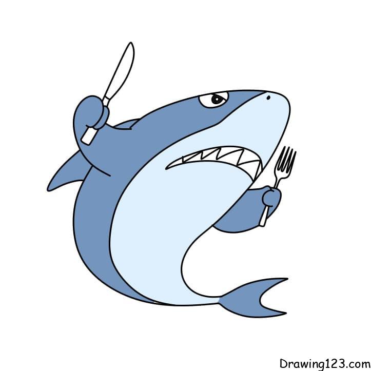 how-to-draw-shark-step-6-2 イラスト