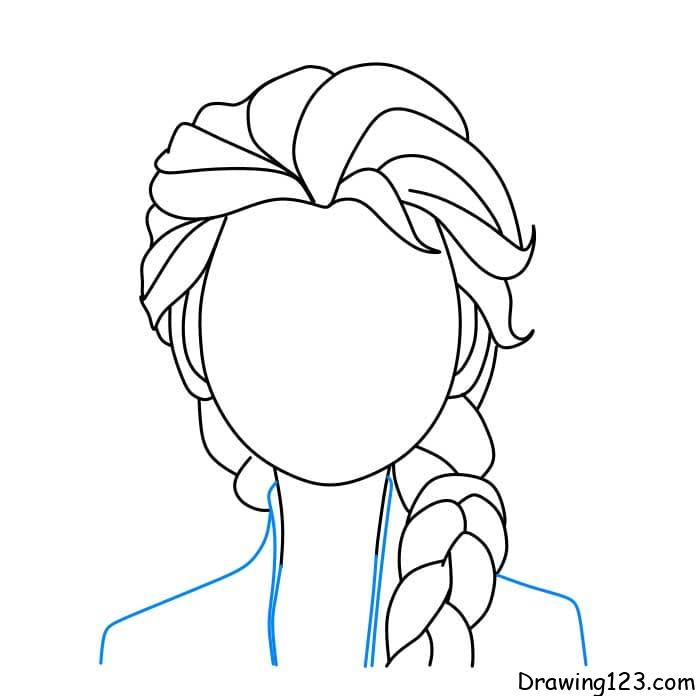 How to Draw a Chibi Baby Elsa from Frozen with Easy Steps Tutorial for Kids  | How to Draw Dat
