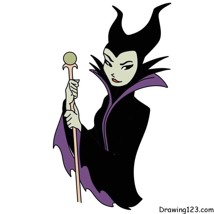 How-to-draw-Malefica-Step-10-1