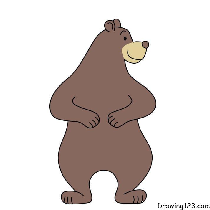 How-to-draw-a-bear-step-7-2 イラスト