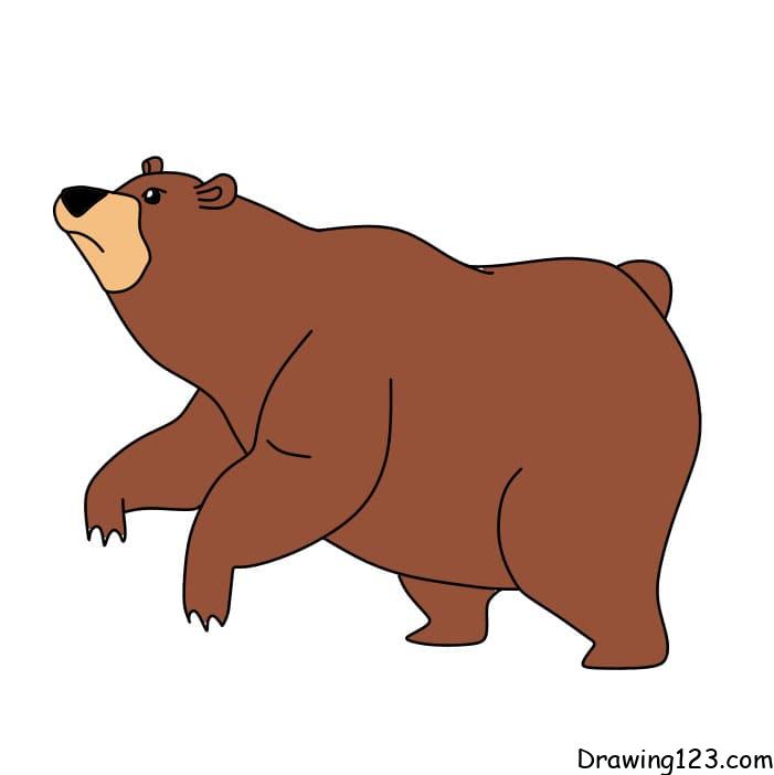 Pисунки How-to-draw-a-bear-step-8-4
