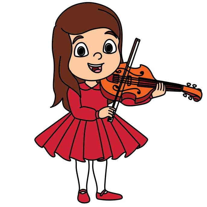 How-to-draw-a-violin-Step-13 イラスト