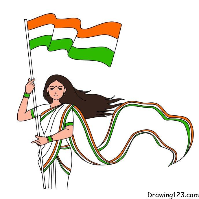India Independence Day Drawings Photos and Images & Pictures | Shutterstock-saigonsouth.com.vn