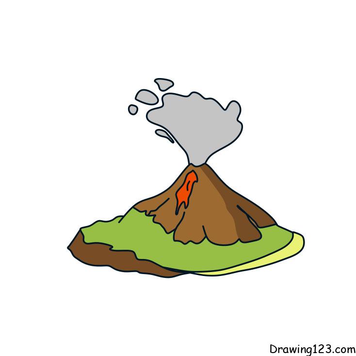 25 Easy Volcano Drawing Ideas  How to Draw