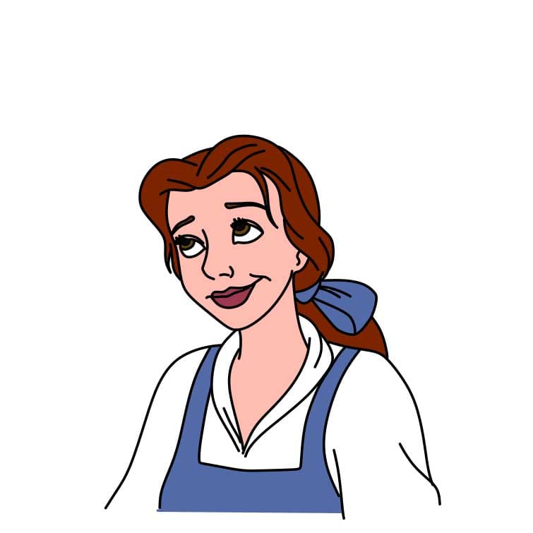 How-to-Draw-Belle-Step-6-7