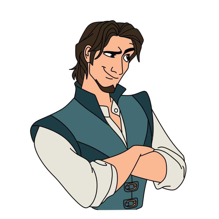 How-to-Draw-Flynn-Rider-Step-9