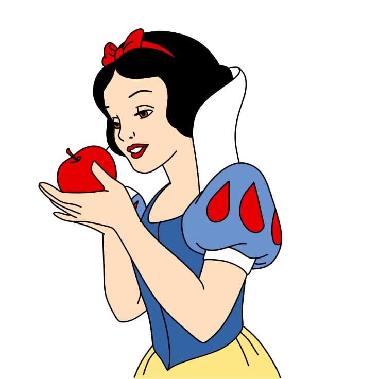 How-to-Draw-Snow-White-Step-10