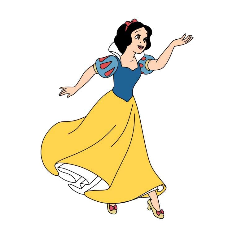 How-to-Draw-Snow-White-Step-11