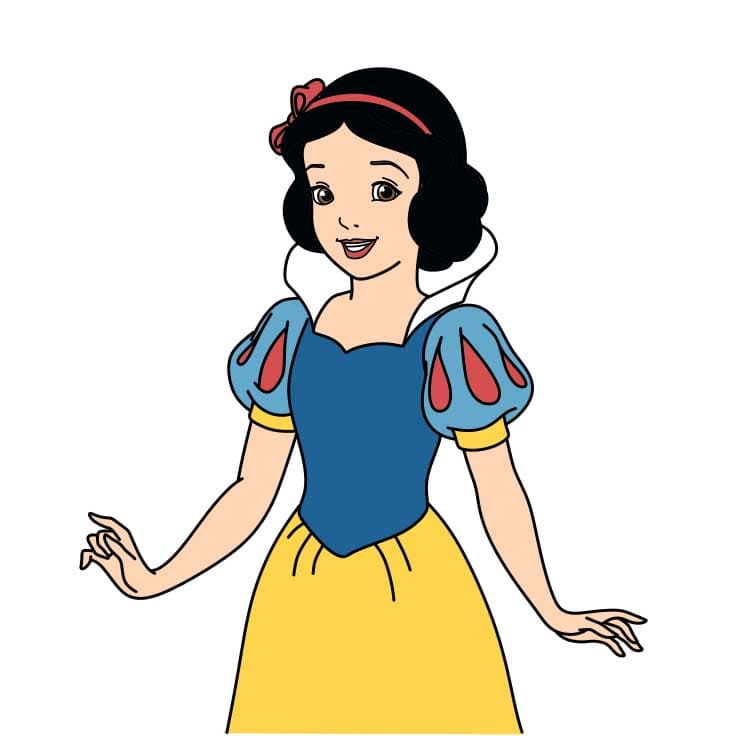 How-to-Draw-Snow-White-Step-9-4