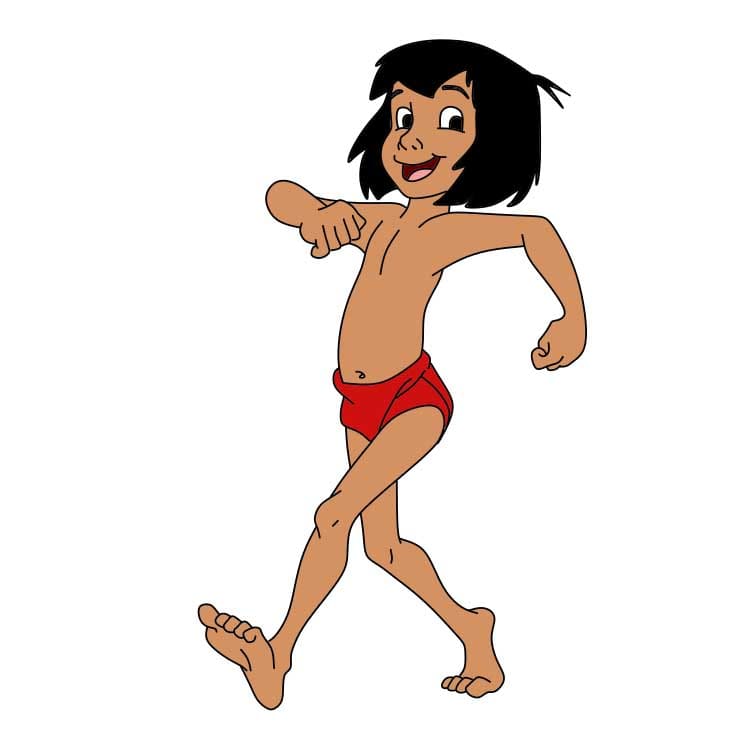 How-to-draw-Mowgli-Step-8