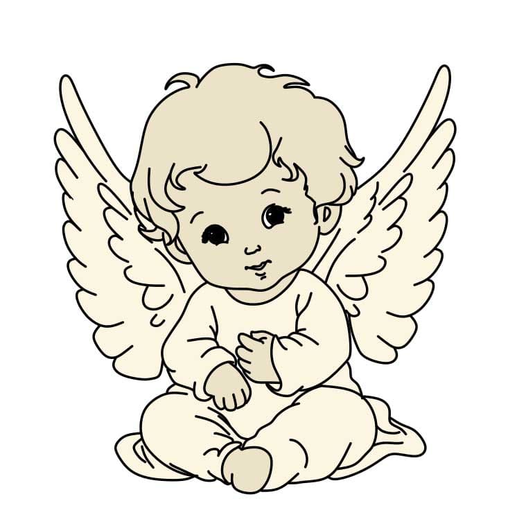 Cute Little Angel Cartoon Vector, Angel Drawing, Cartoon Drawing, Angel  Sketch PNG and Vector with Transparent Background for Free Download