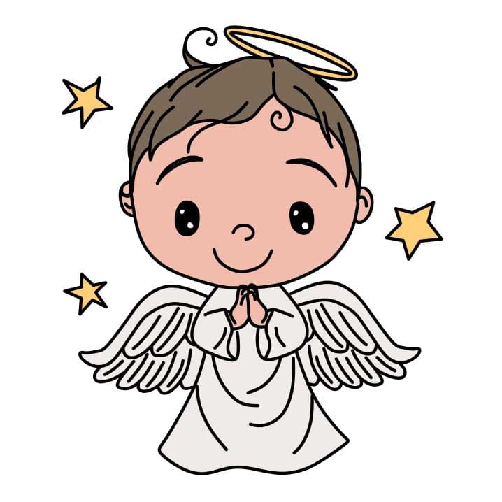 Free Vector | Hand drawn baby angel drawing illustration