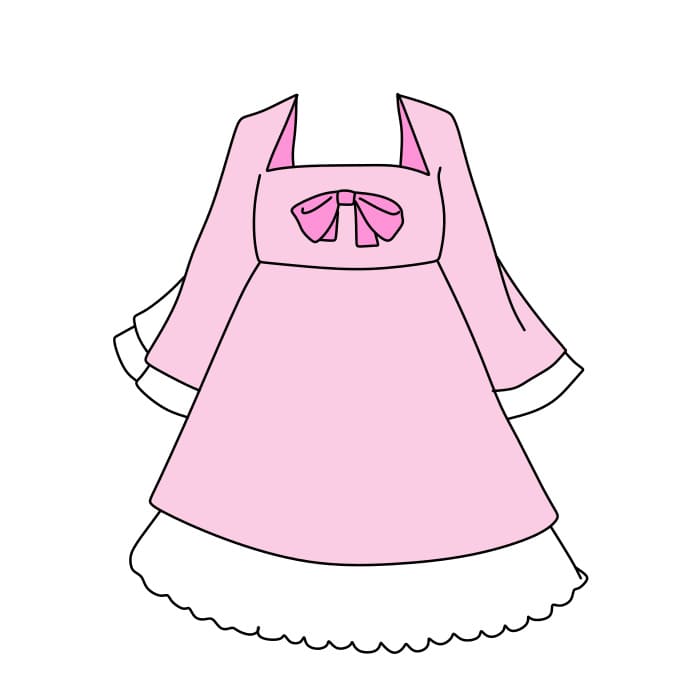 A simple sketch of girl wearing formal dress Vector Image