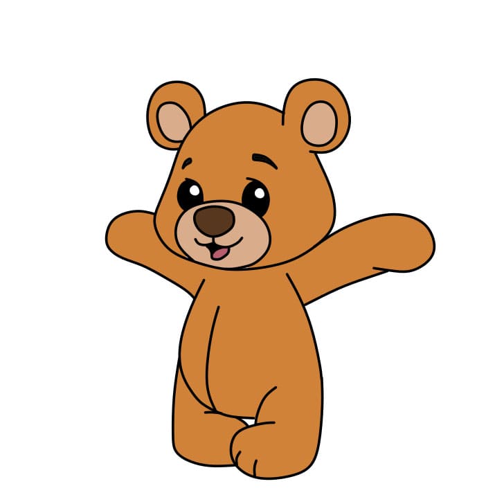 How-to-draw-a-teddy-bear-Step-8