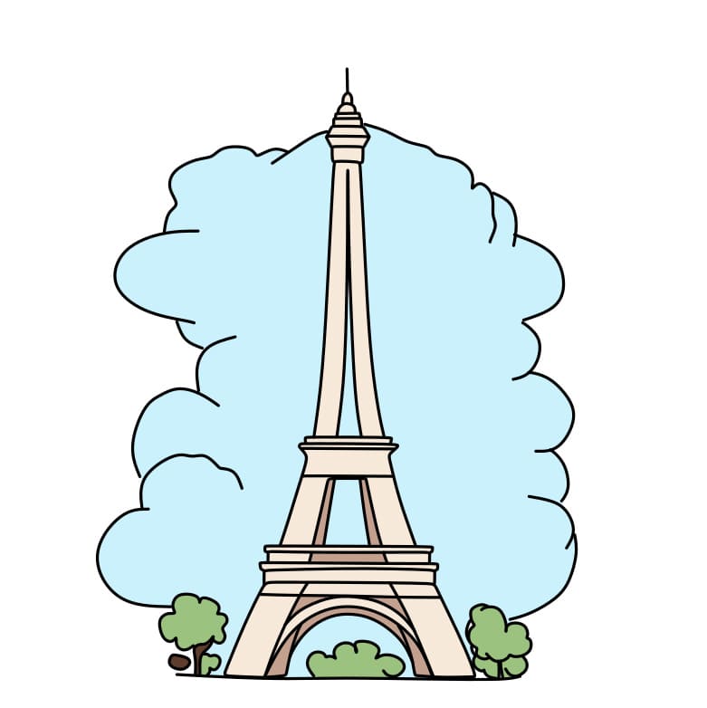 How-to-Draw-the-Eiffel-Tower-Step-9
