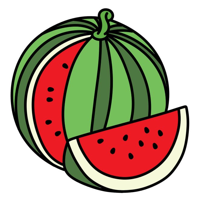 How-to-draw-watermelon-Step-8